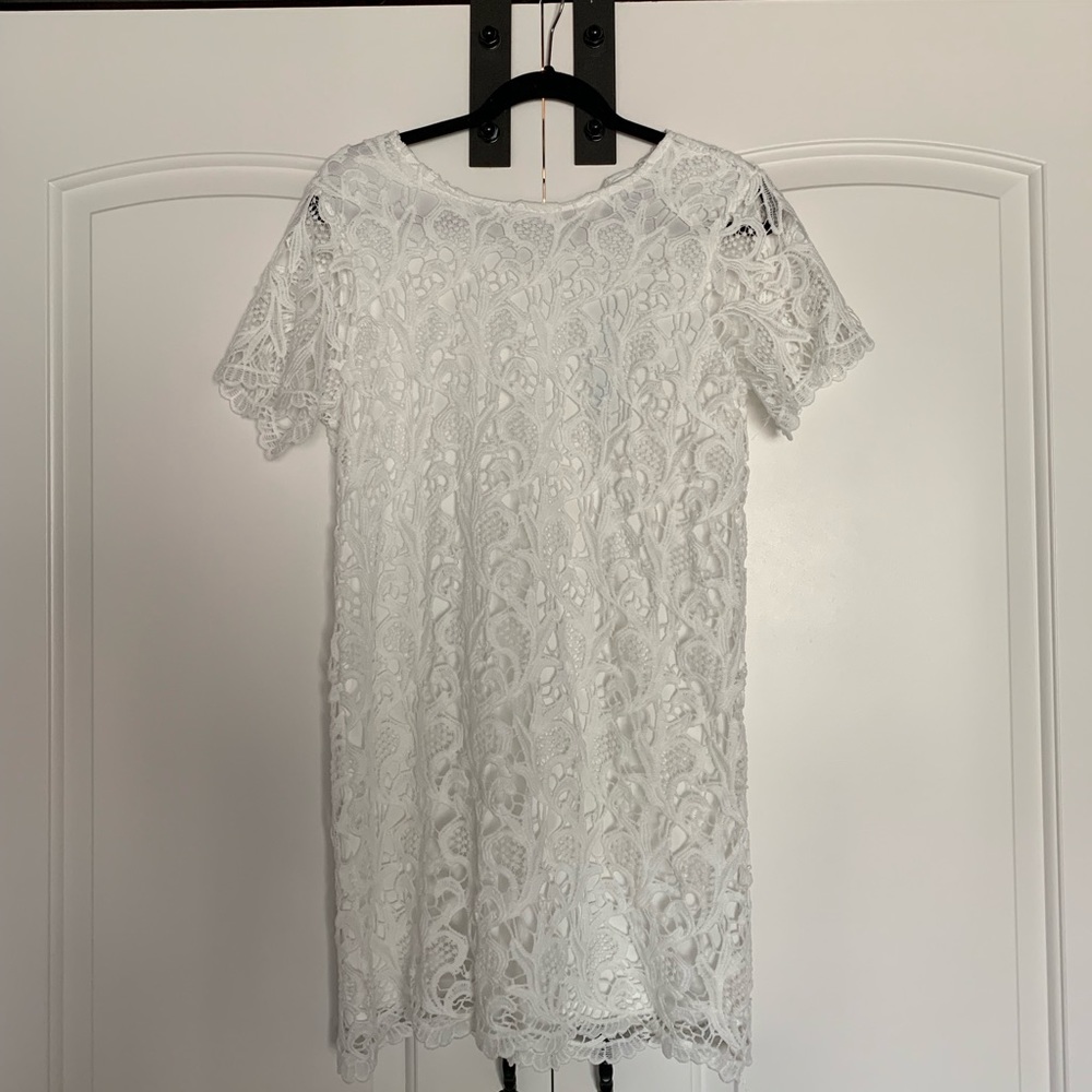 Vici dolls white crochet dress